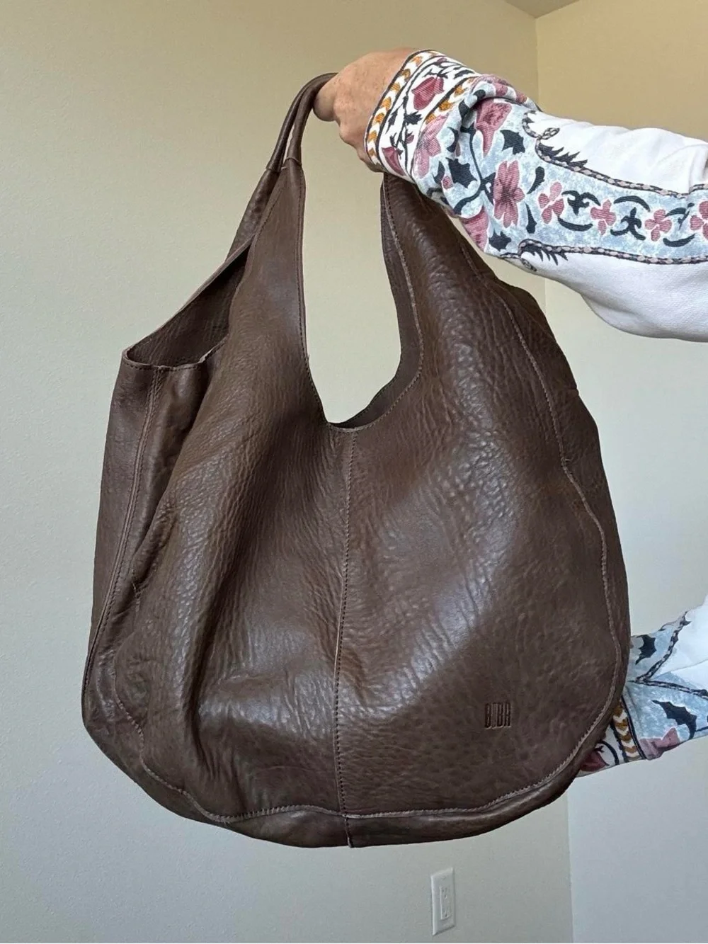 BIBA NWT Brown Leather Hobo Bag